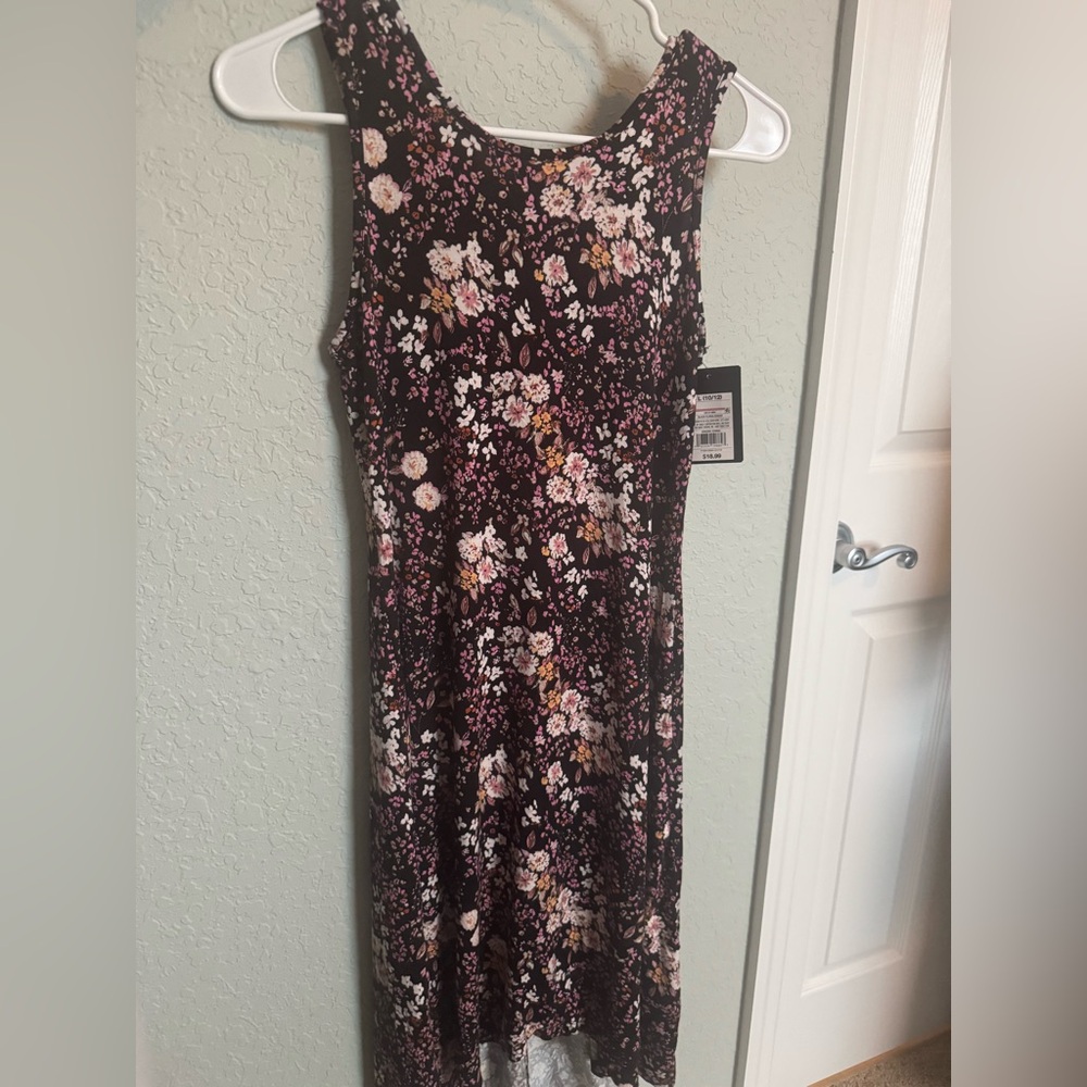 Art Class Floral Maxi Dress - Black and Pink